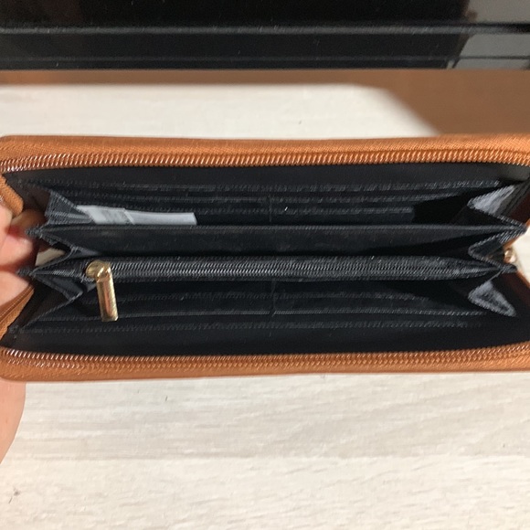 Brown faux, suede wallet. - Picture 3 of 3